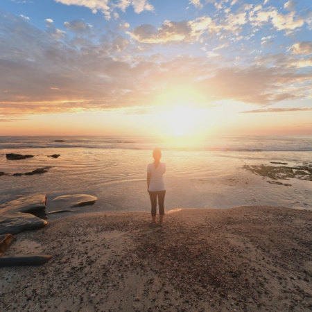 Frau am Meer